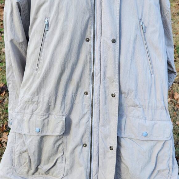 L.L. Bean Men’s XXL Beige Parka Jacket Hooded Flannel Lined Outdoor Workwear - Picture 6 of 16